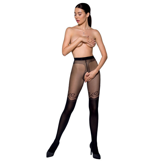 Колготки з відкритим доступом, подвійна щільність TIOPEN 012 black 1/2 (20/40 den) — Passion Колготки з відкритим доступом, подвійна щільність TIOPEN 012 black 1/2 (20/40 den) — Passion