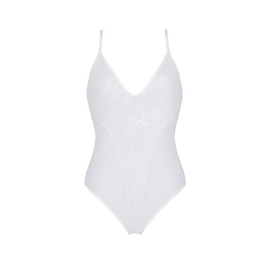 Боді з ажурним декором та відкритим кроком Ursula Body white L/XL — Passion Боді з ажурним декором та відкритим кроком Ursula Body white L/XL — Passion