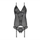 Корсет із пажами, трусики з ажурним декором та відкритим кроком Ursula Corset black S/M — Passion Корсет із пажами, трусики з ажурним декором та відкритим кроком Ursula Corset black S/M — Passion
