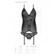 Корсет із пажами, трусики з ажурним декором та відкритим кроком Ursula Corset black XXL/XXXL — Passi Корсет із пажами, трусики з ажурним декором та відкритим кроком Ursula Corset black XXL/XXXL — Passi