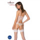 Корсет із пажами, трусики з ажурним декором та відкритим кроком Ursula Corset white L/XL — Passion Корсет із пажами, трусики з ажурним декором та відкритим кроком Ursula Corset white L/XL — Passion