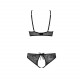 Комплект: бра, трусики з ажурним декором та відкритим кроком Ursula Set black XXL/XXXL — Passion Комплект: бра, трусики з ажурним декором та відкритим кроком Ursula Set black XXL/XXXL — Passion