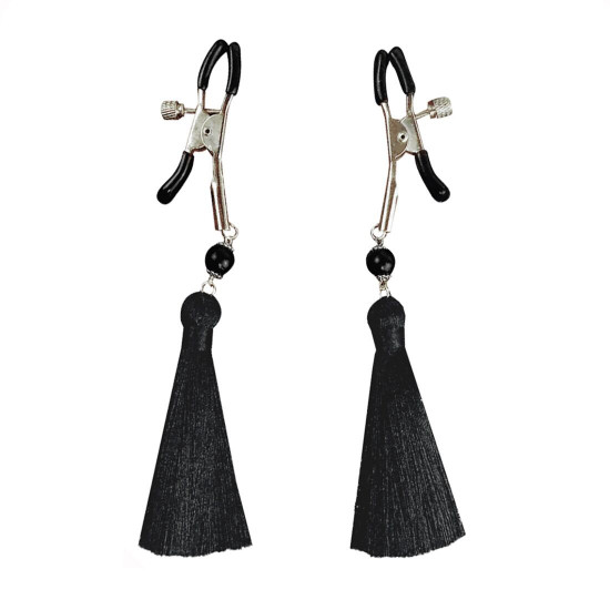 Затискач для сосків Art of Sex - Nipple clamps Black Tassels Затискач для сосків Art of Sex - Nipple clamps Black Tassels