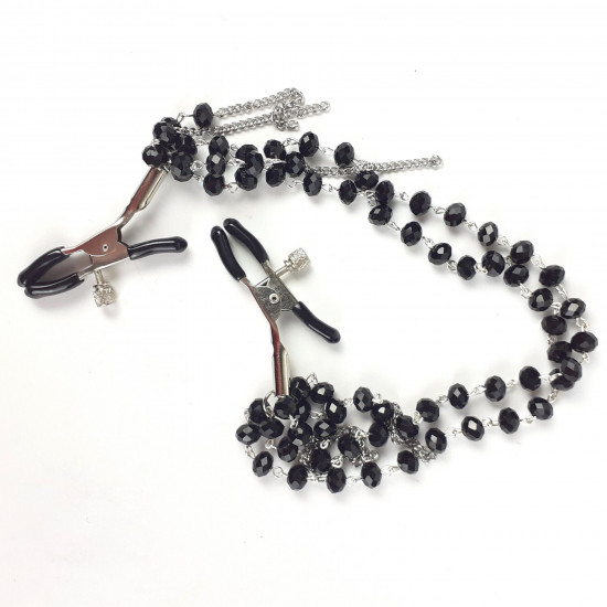Затискач для сосків Art of Sex - Nipple clamps Sexy Jewelry Black Затискач для сосків Art of Sex - Nipple clamps Sexy Jewelry Black