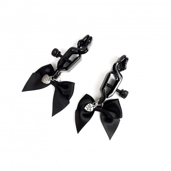 Затискач для сосків Art of Sex - Nipple clamps Black Bow Затискач для сосків Art of Sex - Nipple clamps Black Bow