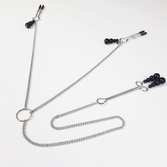 Затискач для сосків та клітора Art of Sex - Nipple and clit clamps Black Pearl Затискач для сосків та клітора Art of Sex - Nipple and clit clamps Black Pearl