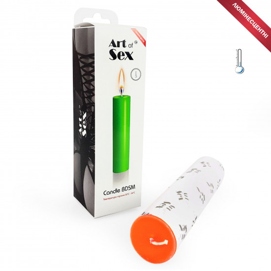 Помаранчева воскова свічка Art of Sex size M 15 см низькотемпературна, люмінесцентна Помаранчева воскова свічка Art of Sex size M 15 см низькотемпературна, люмінесцентна
