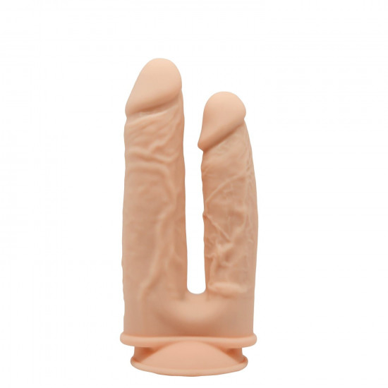 Фалоімітатор подвійний SilexD Double Gusto Flesh (Model 1 size 8" & 7"), двошаровий, силікон + Silex Фалоімітатор подвійний SilexD Double Gusto Flesh (Model 1 size 8" & 7"), двошаровий, силікон + Silex