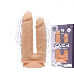 Фалоімітатор подвійний з вібрацією SilexD Double Gusto Flesh Motor (Model 1 size 8" & 7"), двошарови