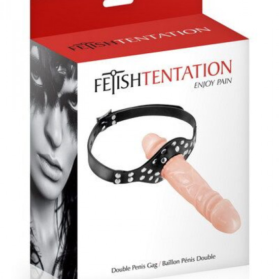 Кляп із подвійним фалоімітатором Fetish Tentation – Double Penis Gag Flesh Кляп із подвійним фалоімітатором Fetish Tentation – Double Penis Gag Flesh