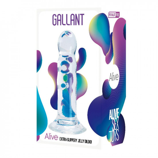 Прозорий фалоімітатор Alive Gallant Jelly Dildo Прозорий фалоімітатор Alive Gallant Jelly Dildo