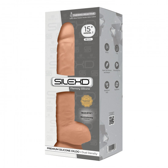 Фалоімітатор SilexD Kingston Flesh (MODEL 15in), двошаровий, силікон+Silexpan, діаметр 7 см Фалоімітатор SilexD Kingston Flesh (MODEL 15in), двошаровий, силікон+Silexpan, діаметр 7 см