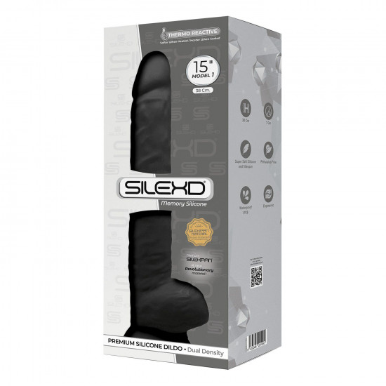 Фалоімітатор SilexD Kingston Black (MODEL 15in), двошаровий, силікон+Silexpan, діаметр 7 см Фалоімітатор SilexD Kingston Black (MODEL 15in), двошаровий, силікон+Silexpan, діаметр 7 см
