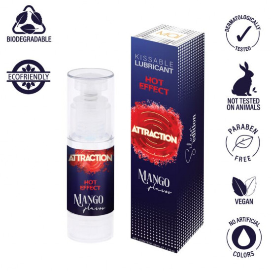 Змазка для орального сексу з зігрівальним ефектом MAI Attraction Heat Mango (50 мл) Змазка для орального сексу з зігрівальним ефектом MAI Attraction Heat Mango (50 мл)