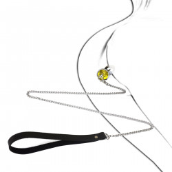 Металева анальна пробка Art of Sex Metal Anal Plug with Leash size S з повідцем