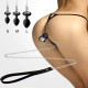 Силіконова анальна пробка Art of Sex Metal Anal Plug with Leash size L з повідцем Black Силіконова анальна пробка Art of Sex Metal Anal Plug with Leash size L з повідцем Black