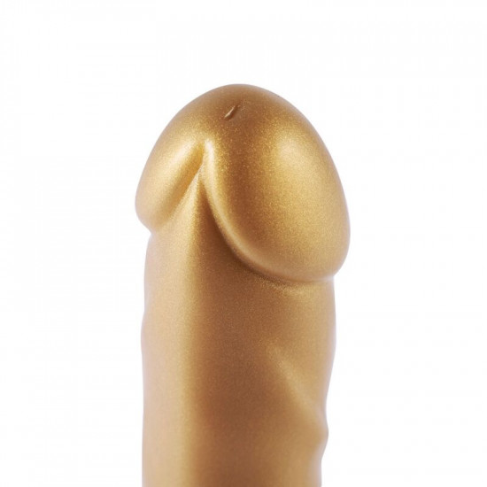 Золотий фалоімітатор Hismith 6.8″ Golden Silicone Dildo, система KlicLok Золотий фалоімітатор Hismith 6.8″ Golden Silicone Dildo, система KlicLok