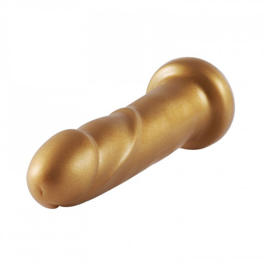 Золотий фалоімітатор Hismith 6.8″ Golden Silicone Dildo, система KlicLok Золотий фалоімітатор Hismith 6.8″ Golden Silicone Dildo, система KlicLok