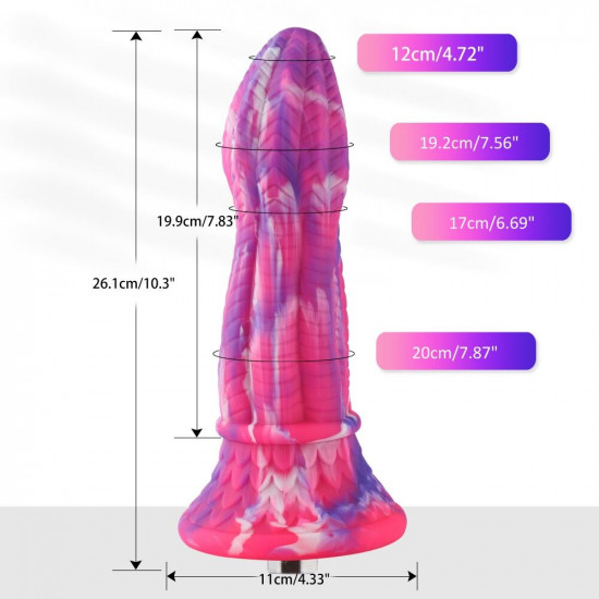 Фалоімітатор для секс-машин Hismith 10.3″ Silicone Monster Dildo Series, система кріплення KlicLok т Фалоімітатор для секс-машин Hismith 10.3″ Silicone Monster Dildo Series, система кріплення KlicLok т