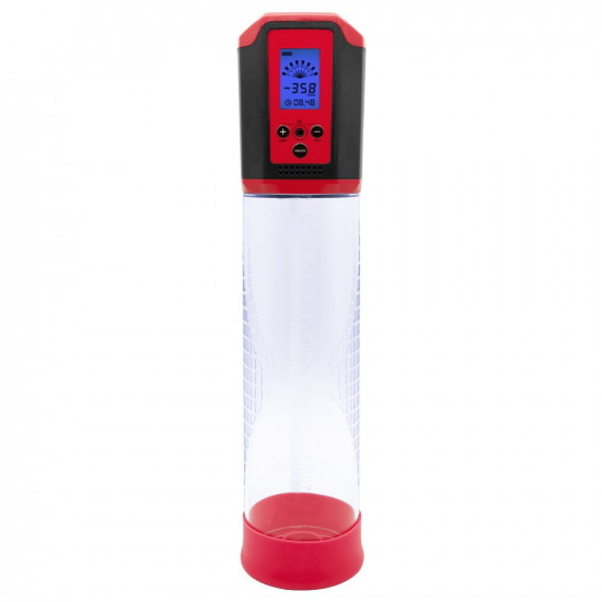Автоматична вакуумна помпа Men Powerup Passion Pump Red, LED-табло, перезаряджувана, 8 режимів Автоматична вакуумна помпа Men Powerup Passion Pump Red, LED-табло, перезаряджувана, 8 режимів