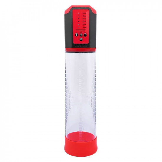 Автоматична вакуумна помпа Men Powerup Passion Enlargement system Red, перезаряджувана, 5 режимів Автоматична вакуумна помпа Men Powerup Passion Enlargement system Red, перезаряджувана, 5 режимів