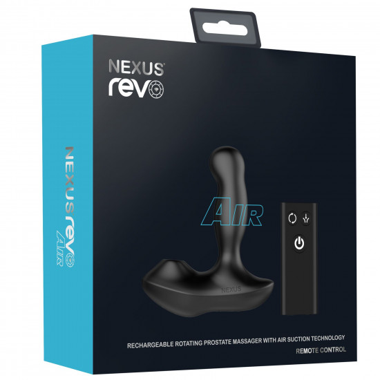 Масажер простати Nexus Revo Air з вакуумним стимулятором промежини та головкою, що обертається Масажер простати Nexus Revo Air з вакуумним стимулятором промежини та головкою, що обертається