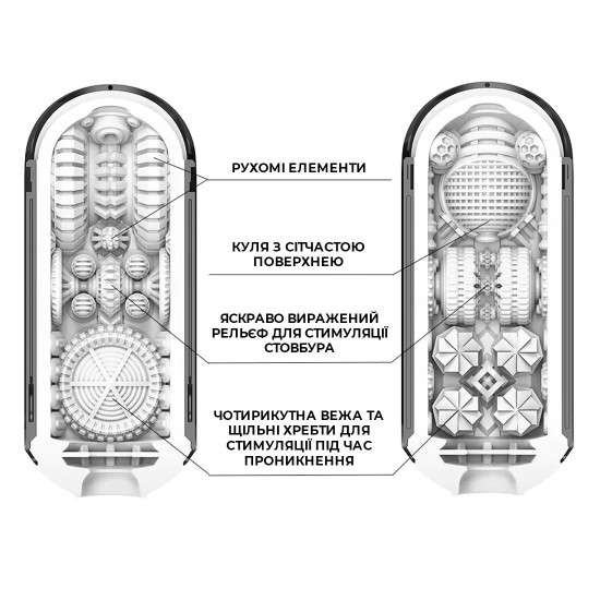 Мастурбатор Tenga Flip Zero Gravity Back, змінна інтенсивність стимуляції, розкладний Мастурбатор Tenga Flip Zero Gravity Back, змінна інтенсивність стимуляції, розкладний