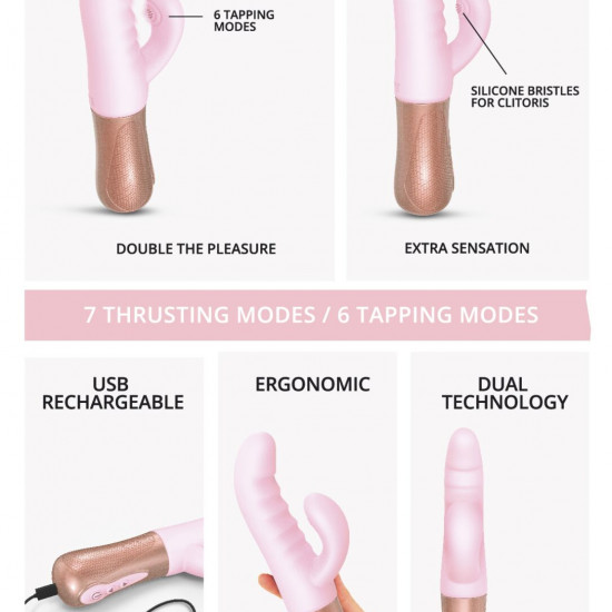 Подвійний пульсатор-кролик Love To Love SASSY BUNNY - BABY PINK Подвійний пульсатор-кролик Love To Love SASSY BUNNY - BABY PINK