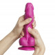 Реалістичний фалоімітатор Strap-On-Me Sliding Skin Realistic Dildo Fuchsia - L, ефект рухливої шкіри Реалістичний фалоімітатор Strap-On-Me Sliding Skin Realistic Dildo Fuchsia - L, ефект рухливої шкіри