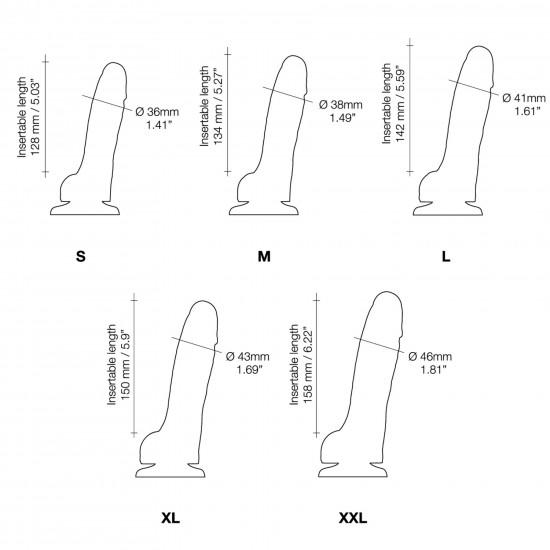 Реалістичний фалоімітатор Strap-On-Me Sliding Skin Realistic Dildo Black - XXL, ефект рухливої шкіри Реалістичний фалоімітатор Strap-On-Me Sliding Skin Realistic Dildo Black - XXL, ефект рухливої шкіри