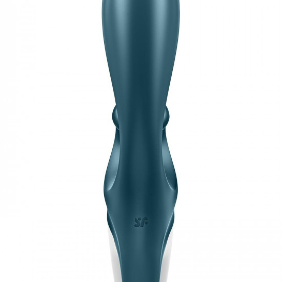 Смартвібратор-кролик Satisfyer Hug Me Bluegrey, 2 мотори, діаметр 4,2см, широка кліторальна частина Смартвібратор-кролик Satisfyer Hug Me Bluegrey, 2 мотори, діаметр 4,2см, широка кліторальна частина