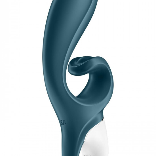 Смартвібратор-кролик Satisfyer Hug Me Bluegrey, 2 мотори, діаметр 4,2см, широка кліторальна частина Смартвібратор-кролик Satisfyer Hug Me Bluegrey, 2 мотори, діаметр 4,2см, широка кліторальна частина