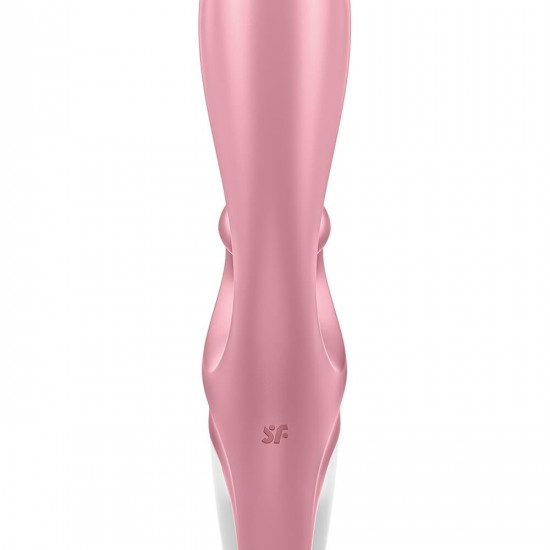 Смартвібратор-кролик Satisfyer Hug Me Pink, 2 мотори, діаметр 4,2см, широка кліторальна частина Смартвібратор-кролик Satisfyer Hug Me Pink, 2 мотори, діаметр 4,2см, широка кліторальна частина