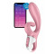 Смарт вібратор-кролик Satisfyer Hug Me Pink, 2 мотори, діаметр 4,2см, широка кліторальна частина