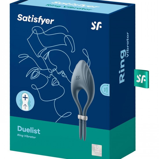Ерекційне віброкільце-ласо Satisfyer Duelist Dark Blue, 10 режимів, потужний мотор Ерекційне віброкільце-ласо Satisfyer Duelist Dark Blue, 10 режимів, потужний мотор