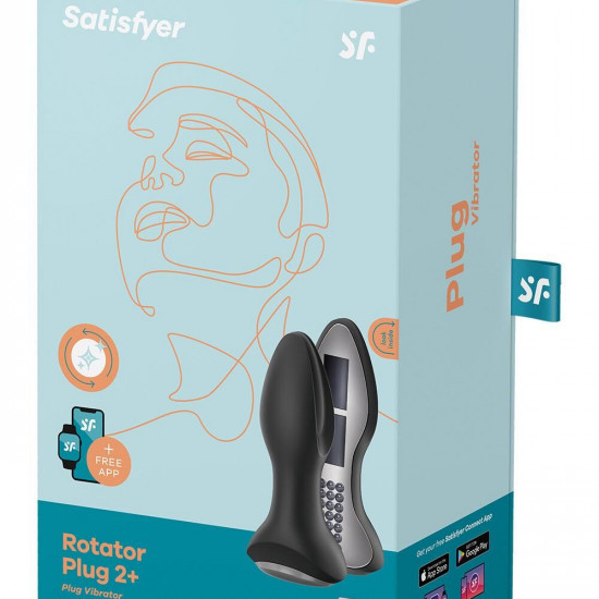 Анальна смарт вібропробка із перлинним масажем Satisfyer Rotator Plug 2+ Black Анальна смарт вібропробка із перлинним масажем Satisfyer Rotator Plug 2+ Black