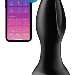 Анальна смарт-вібропробка із перлинним масажем Satisfyer Rotator Plug 2+ Black