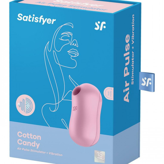 Вакуумний стимулятор із вібрацією Satisfyer Cotton Candy Lilac Вакуумний стимулятор із вібрацією Satisfyer Cotton Candy Lilac