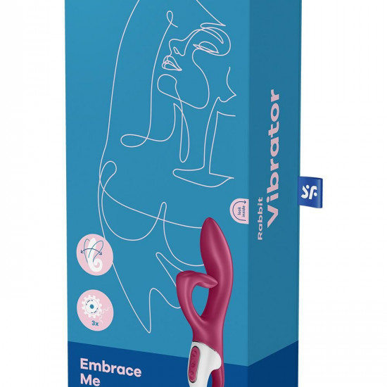 Вібратор-кролик із потрійним відростком Satisfyer Embrace me Berry, 2 мотори, діаметр 3,6 см Вібратор-кролик із потрійним відростком Satisfyer Embrace me Berry, 2 мотори, діаметр 3,6 см