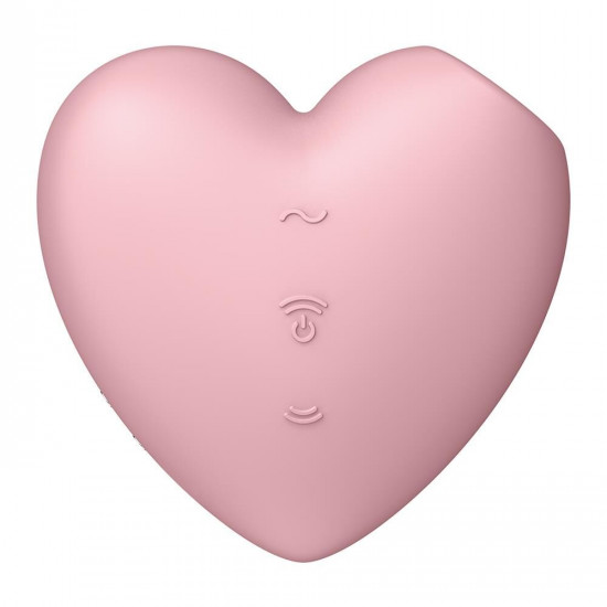 Вакуумний стимулятор-серце з вібрацією Satisfyer Cutie Heart Light Red Вакуумний стимулятор-серце з вібрацією Satisfyer Cutie Heart Light Red