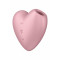 Вакуумний стимулятор-серце з вібрацією Satisfyer Cutie Heart Light Red