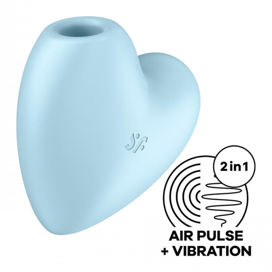 Вакуумний стимулятор-серце з вібрацією Satisfyer Cutie Heart Blue Вакуумний стимулятор-серце з вібрацією Satisfyer Cutie Heart Blue