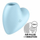 Вакуумний стимулятор-серце з вібрацією Satisfyer Cutie Heart Blue Вакуумний стимулятор-серце з вібрацією Satisfyer Cutie Heart Blue