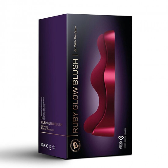 Універсальний sit-on-top вібратор Rocks Off Ruby Glow Blush, пульт ДК Універсальний sit-on-top вібратор Rocks Off Ruby Glow Blush, пульт ДК