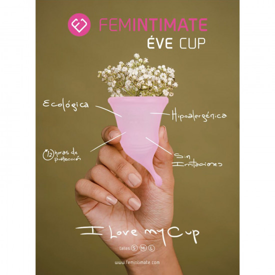 Менструальна чаша Femintimate Eve Cup New розмір L, об’єм — 50 мл, ергономічний дизайн Менструальна чаша Femintimate Eve Cup New розмір L, об’єм — 50 мл, ергономічний дизайн