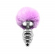 Металева анальна пробка Кролячий хвостик Alive Fluffy Twist Plug L Purple, діаметр 3,8 см Металева анальна пробка Кролячий хвостик Alive Fluffy Twist Plug L Purple, діаметр 3,8 см