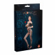 Бодістокінг з доступом Moonlight Model 10 XS-L Black, імітація шнурівки, квітковий декор, відкриті п Бодістокінг з доступом Moonlight Model 10 XS-L Black, імітація шнурівки, квітковий декор, відкриті п
