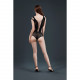 Боді Moonlight Model 11 XS-L Black, глибоке декольте, вставки з великої сітки з боків, імітація трус Боді Moonlight Model 11 XS-L Black, глибоке декольте, вставки з великої сітки з боків, імітація трус