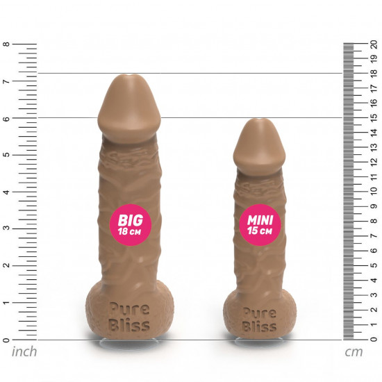 Крафтове мило-член із присоскою Pure Bliss MINI Brown, натуральне Крафтове мило-член із присоскою Pure Bliss MINI Brown, натуральне