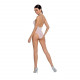 Бодістокінг з декольте Passion BS088 white, імітація корсетної шнурівки Бодістокінг з декольте Passion BS088 white, імітація корсетної шнурівки